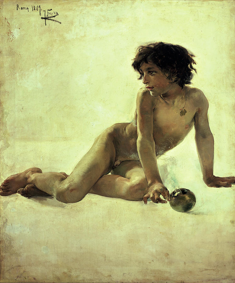 Joaquin Sorolla/ Academic Nude/1887, Museum of Fine Arts, Valencia. Painting by Joaquin Sorolla -1863-1923- Joaquin Sorolla/ Academic Nude/1887, Museum of Fine Arts, Valencia. Painting by Joaquin Sorolla -1863-1923-