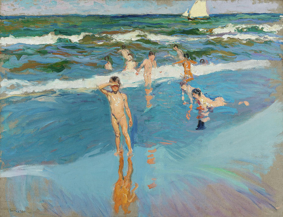 Joaquin Sorolla/ Beach boys, 1908. Oil on canvas, 81 x 106 cm. Painting by Joaquin Sorolla -1863-1923- Joaquin Sorolla/ Beach boys, 1908. Oil on canvas, 81 x 106 cm. Painting by Joaquin Sorolla -1863-1923-