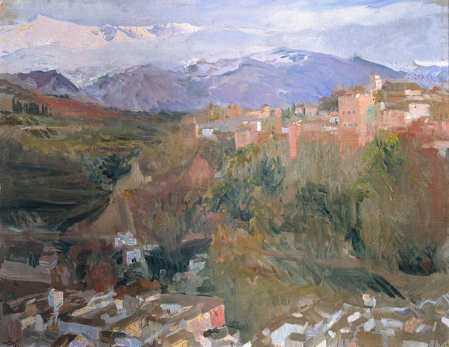 Joaquin Sorolla/ Granada, Oil, 1920. Painting by Joaquin Sorolla -1863-1923- Joaquin Sorolla/ Granada, Oil, 1920. Painting by Joaquin Sorolla -1863-1923-