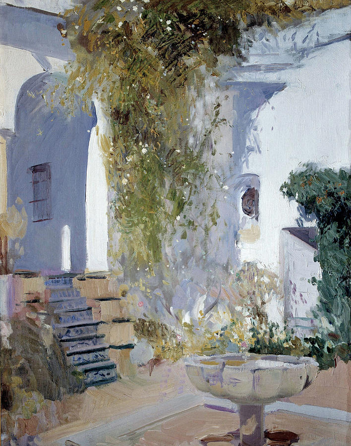 Joaquin Sorolla/ Grutescos, Alcazar Of Seville, 1910. Sorolla Museum. Madrid. Painting by Joaquin Sorolla -1863-1923- Joaquin Sorolla/ Grutescos, Alcazar Of Seville, 1910. Sorolla Museum. Madrid. Painting by Joaquin Sorolla -1863-1923-