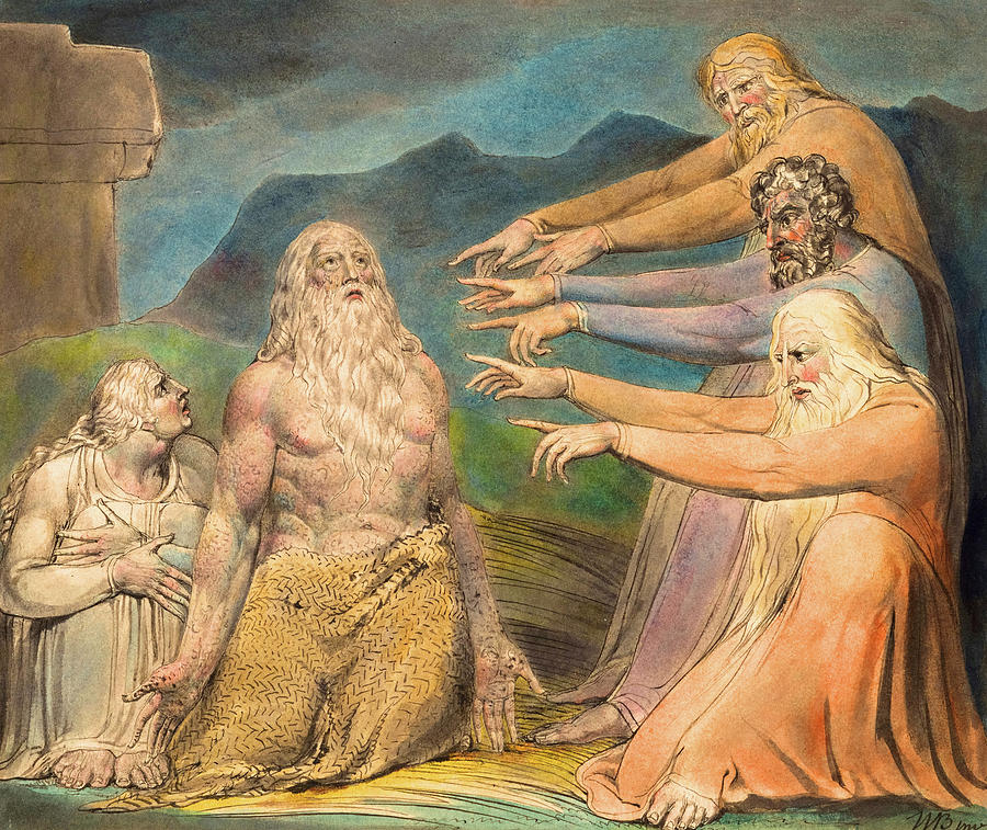 William Blake Painting - Job Rebuked by His Friends, 1757-1827 by William Blake