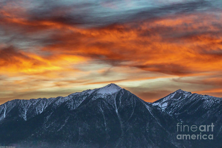 Mountain Photograph - Jobs Peak Sunset 2 by Mitch Shindelbower