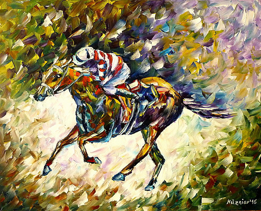 Jockey I Painting by Mirek Kuzniar