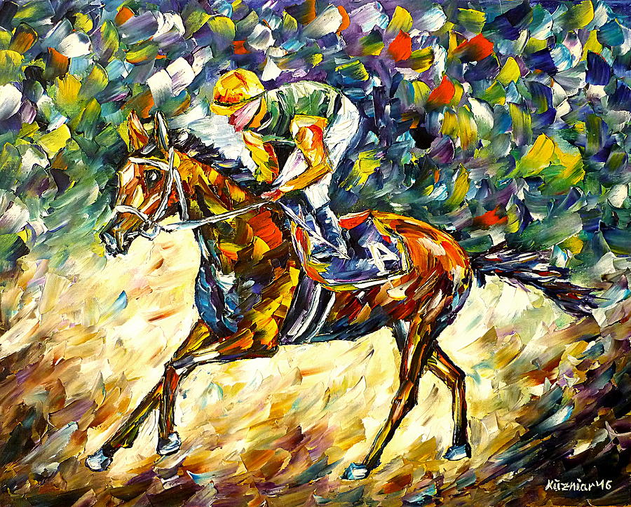 Jockey II Painting by Mirek Kuzniar