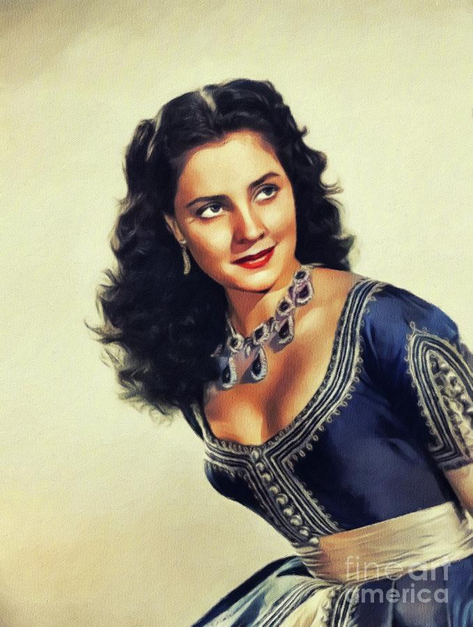 Jody Lawrance, Vintage Actress Painting