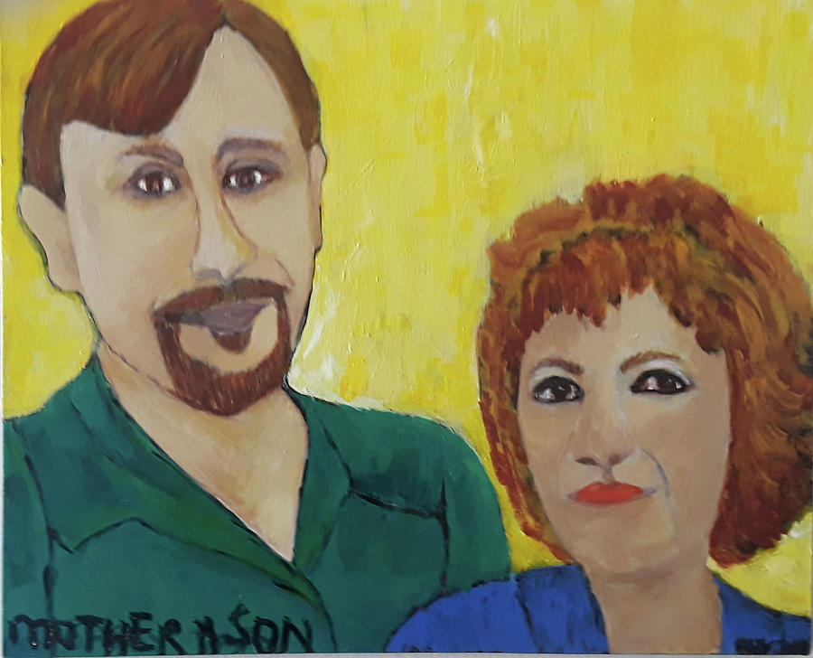Mother and Son Painting by Gabby Tary