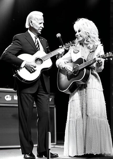 Dolly Parton Photograph - Joe and Dolly play the Opry by Earl Simmins