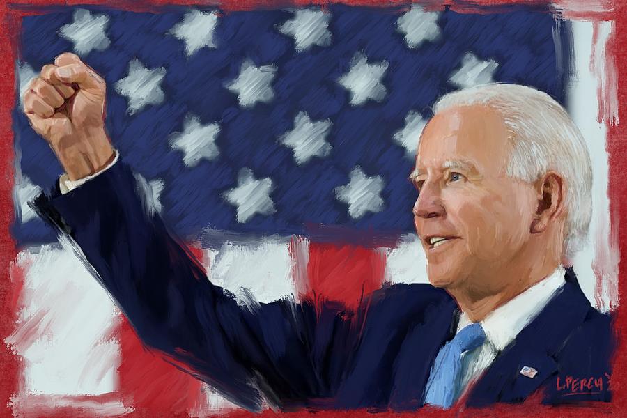 Joe Biden #46 Painting by Lee Percy