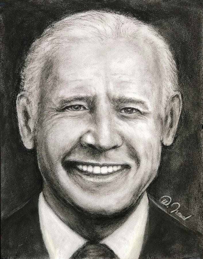 Joe Biden he is the 46th president of the United States. Drawing by