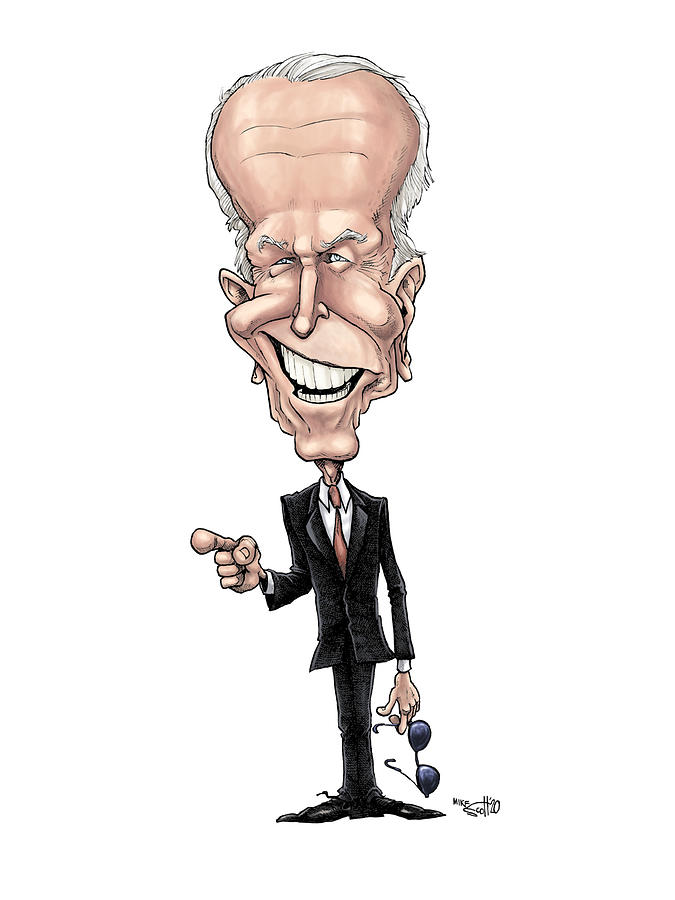 Joe Biden, in color Drawing by Mike Scott - Fine Art America