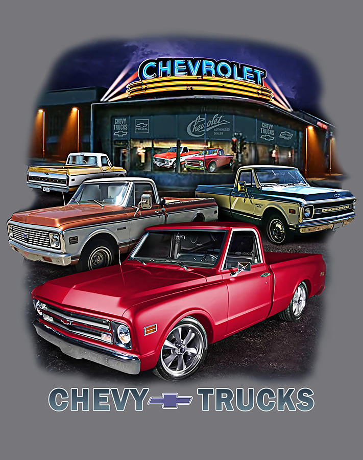 Joe Blow T s 1967 To 1972 Chevy Pickup Trucks 100 Cotton Preshrunk Blue ...