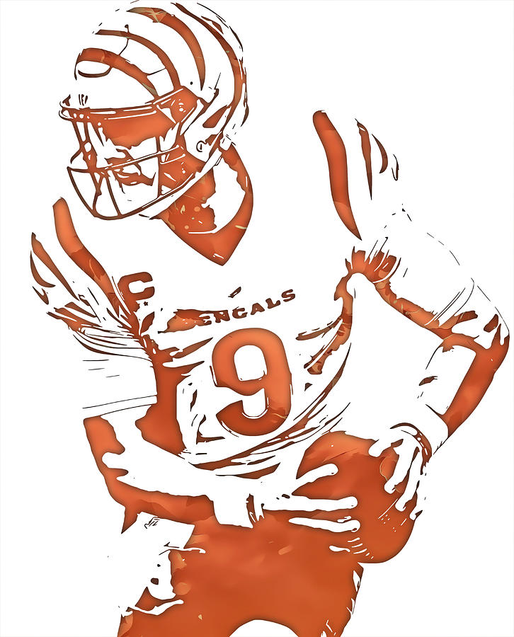 Joe Burrow Cincinnati Bengals Grunge Pixel Art 2 Mixed Media by Joe  Hamilton - Pixels Merch