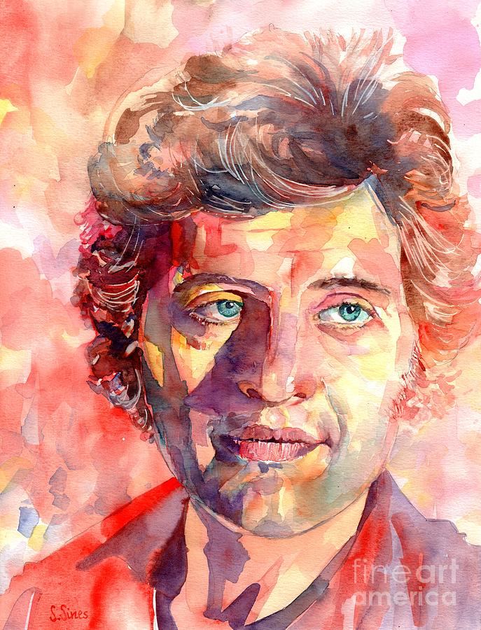 Hollywood Painting - Joe Dassin Portrait by Suzann Sines