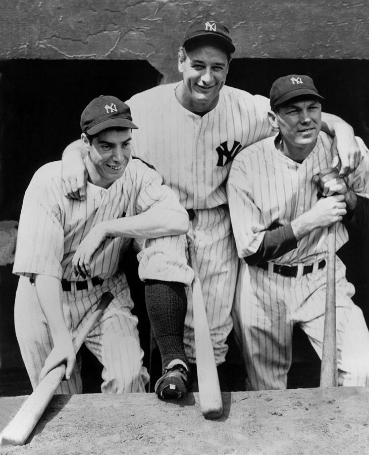 Joe Dimaggio and Lou Gehrig Photograph by National Baseball Hall of Fame Library