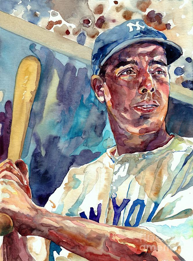 Major League Movie Painting - Joe DiMaggio by Suzann Sines
