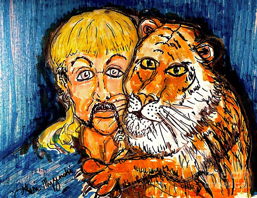 Detroit Tigers PAWS Mascot Art Print by Geraldine Myszenski - Fine