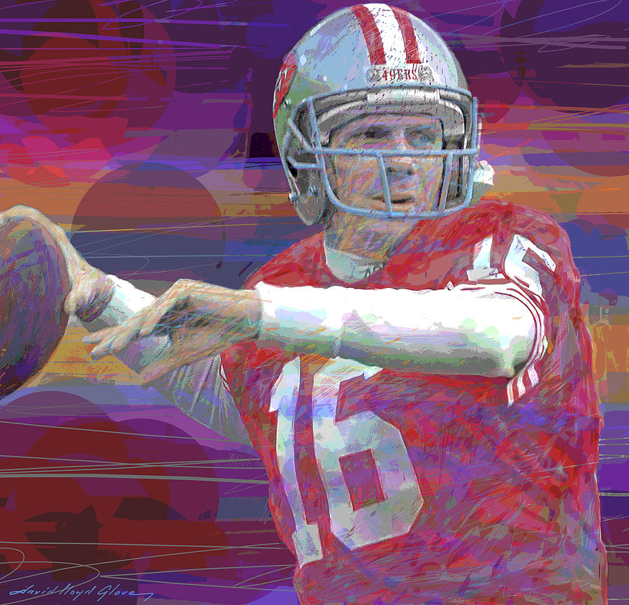 Joe Montana Super Bowl Painting by David Lloyd Glover