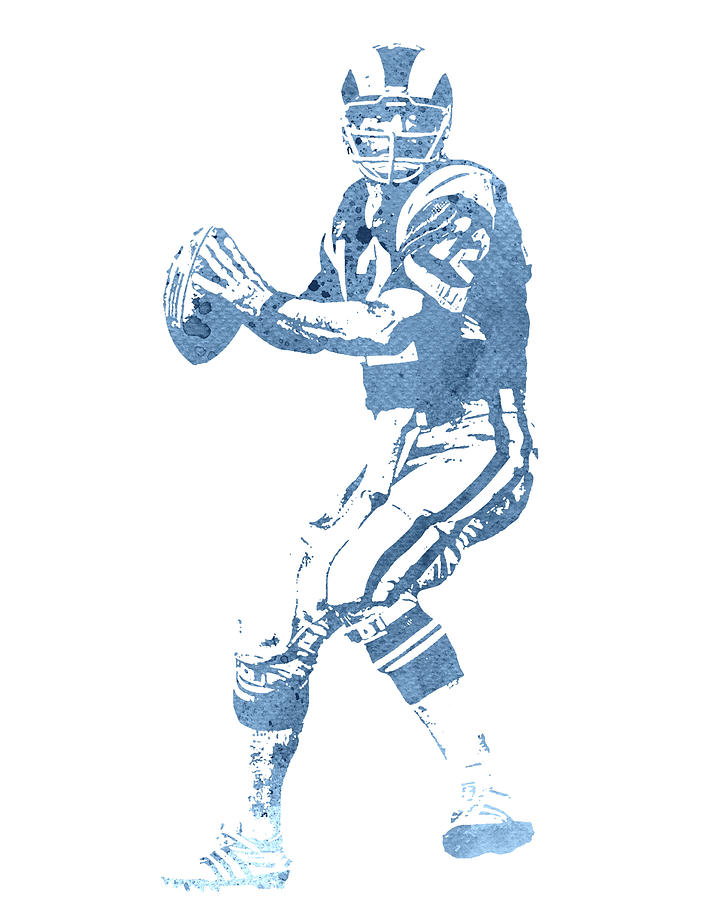 Joe Namath Los Angeles Rams Watercolor Strokes Pixel Art 1 Mixed Media by  Joe Hamilton - Pixels