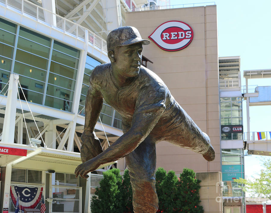 Joe Nuxhall Statue at the Great American Ballpark  4377 Photograph by Jack Schultz
