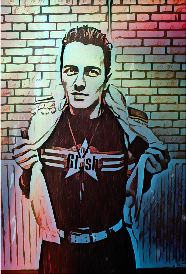 Joe Strummer Portrait Digital Art by Christina Rick