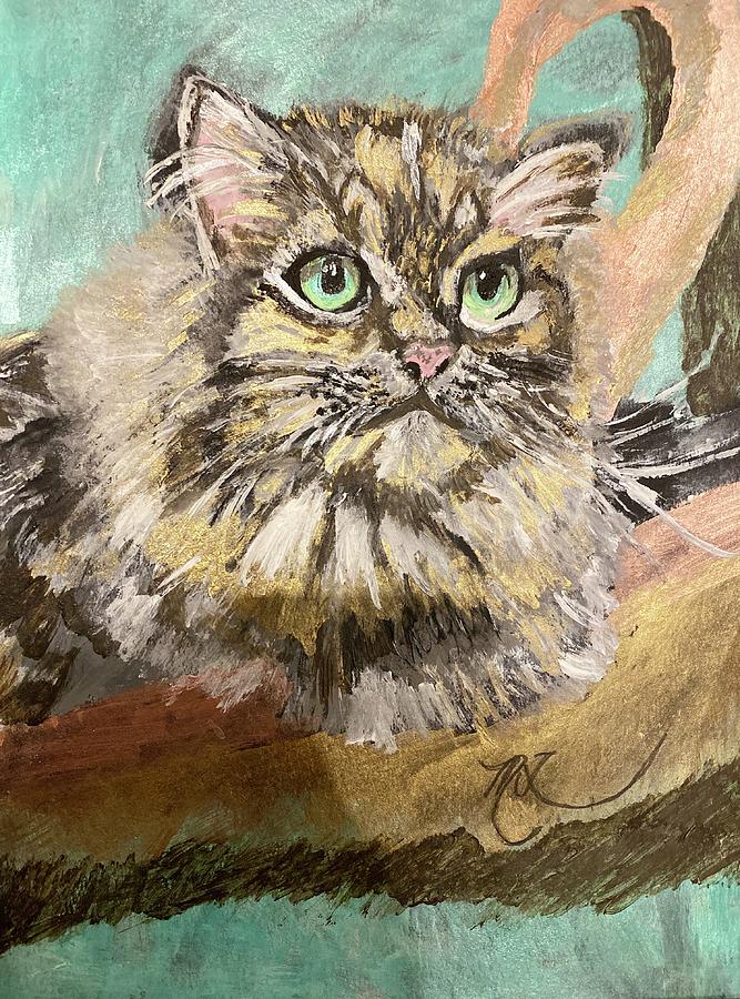Siberian Cat Painting by Melody Fowler