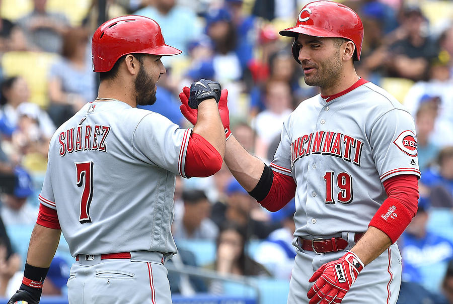 Joey Votto and Eugenio Suarez Photograph by Jayne Kamin-Oncea