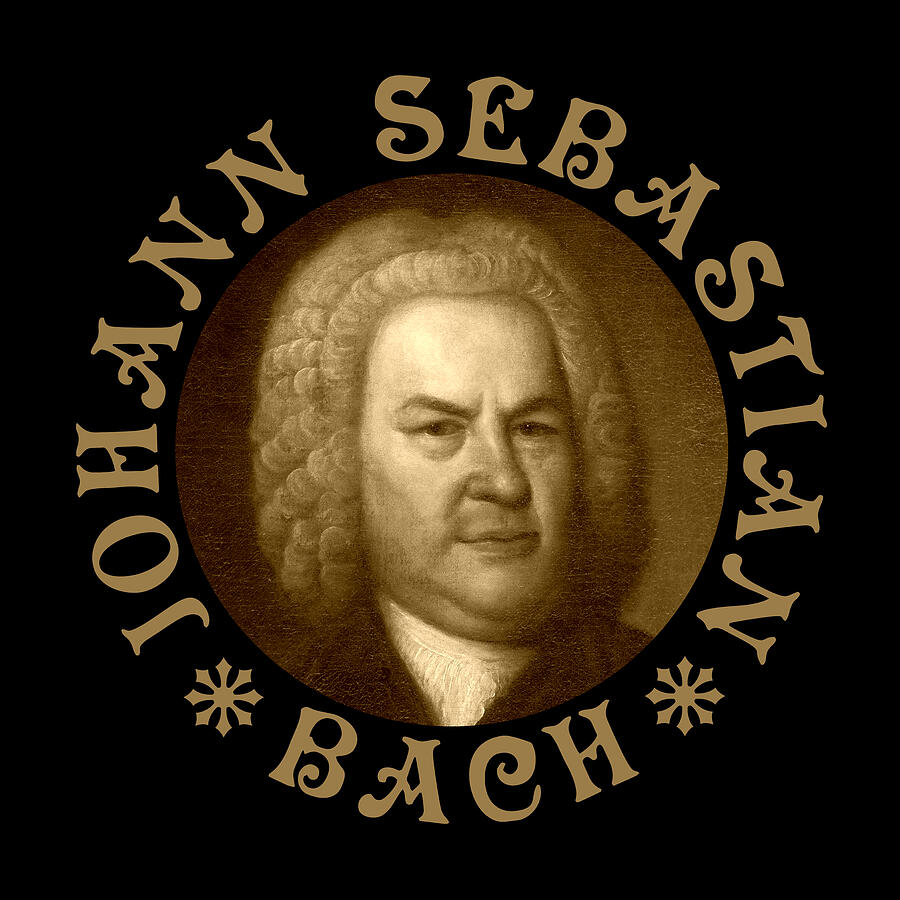 Johann Sebastian Bach 02 Vintage Design Fa Digital Art By Zoran