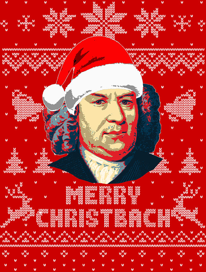 Santa Digital Art - Johann Sebastian Bach Merry Christbach by Filip Schpindel Santa Digital Art - Johann Sebastian Bach Merry Christbach by Filip Schpindel