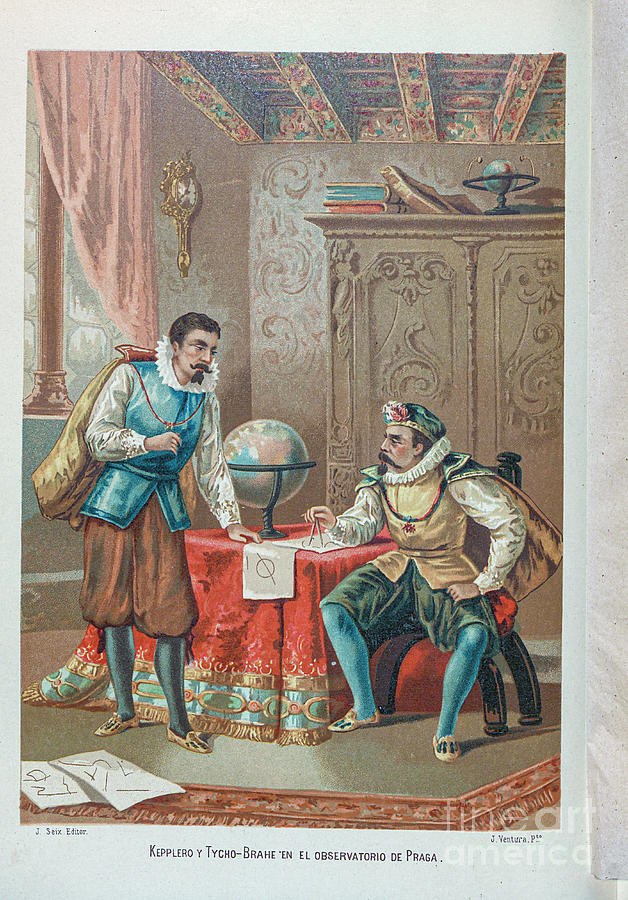Johannes Kepler and Tycho Brahe t1 Photograph by Historic illustrations