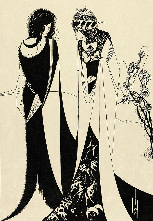 John and Salome from Salome by Oscar Wilde Painting by Aubrey Beardsley ...