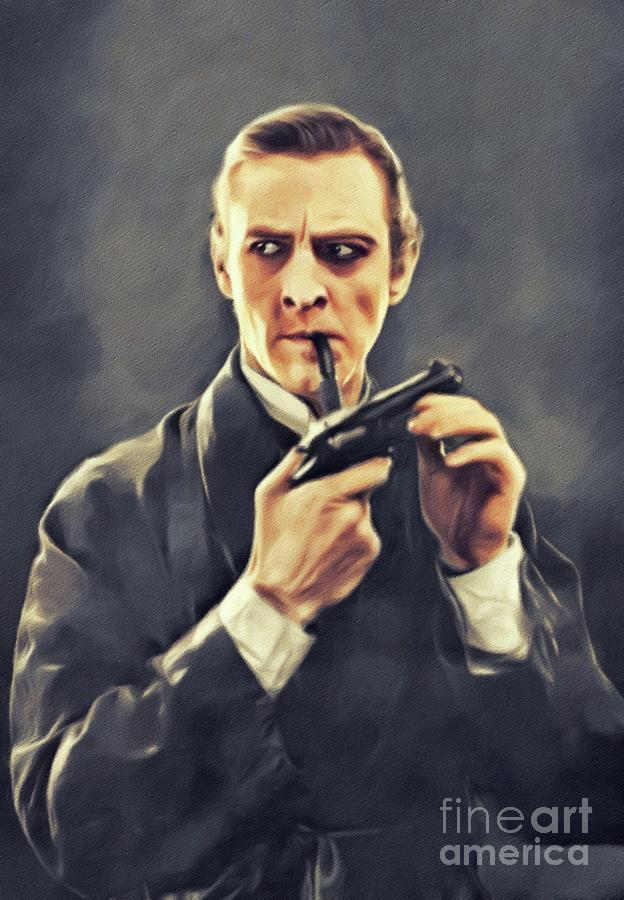 Vintage Painting - John Barrymore as Sherlock Holmes by Esoterica Art Agency