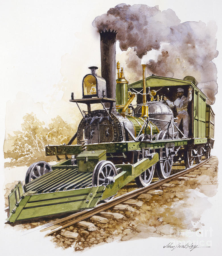 John Bull Locomotive Painting by John Swatsley