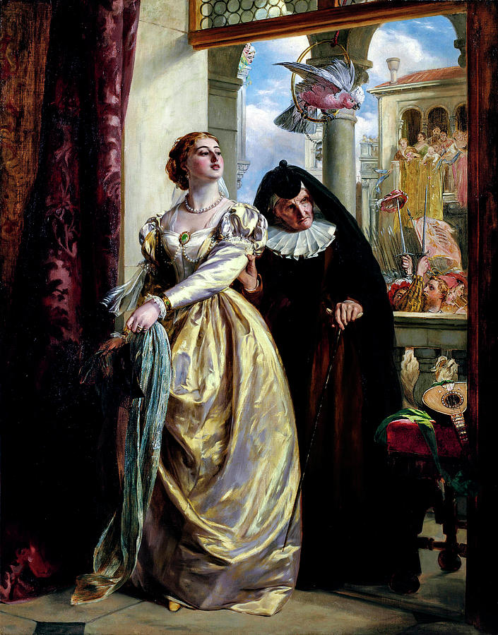 John Callcott Horsley Ra 1817 1903 Juliet And Her Nurse Painting