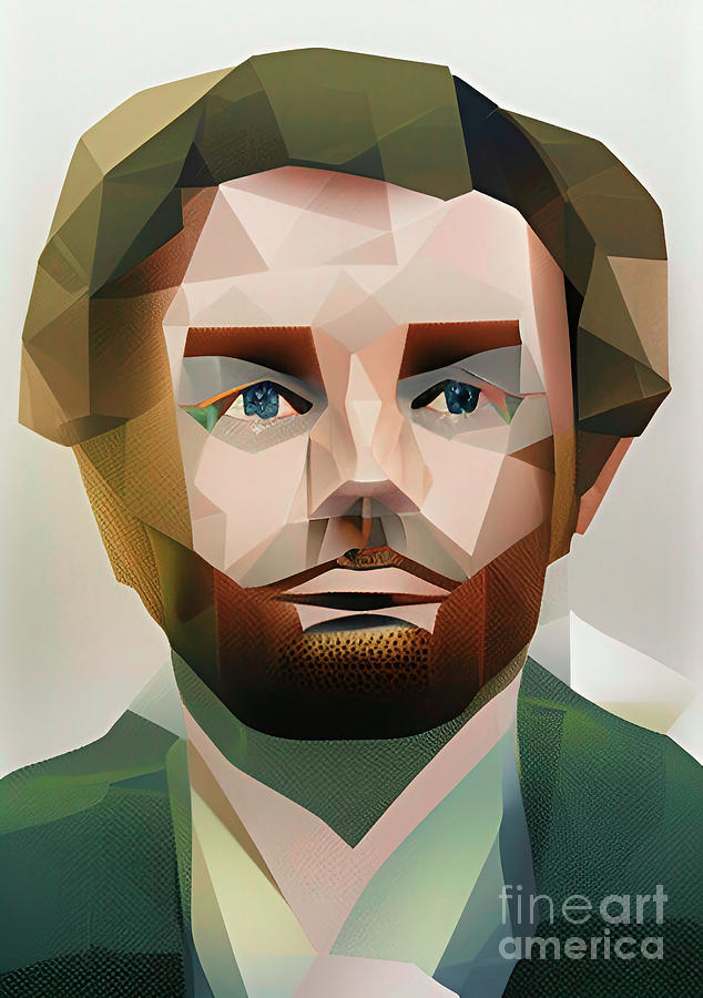 Criminal John Duffy geometric portrait Digital Art by Christina Fairhead