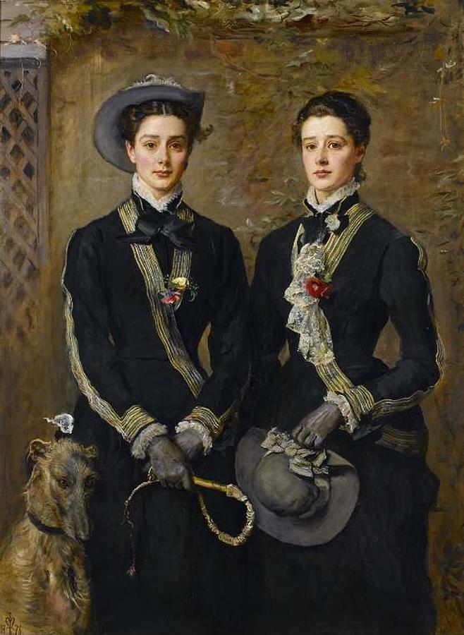 John Everett Millais - The Twins, Kate and Grace Hoare Painting by Les Classics
