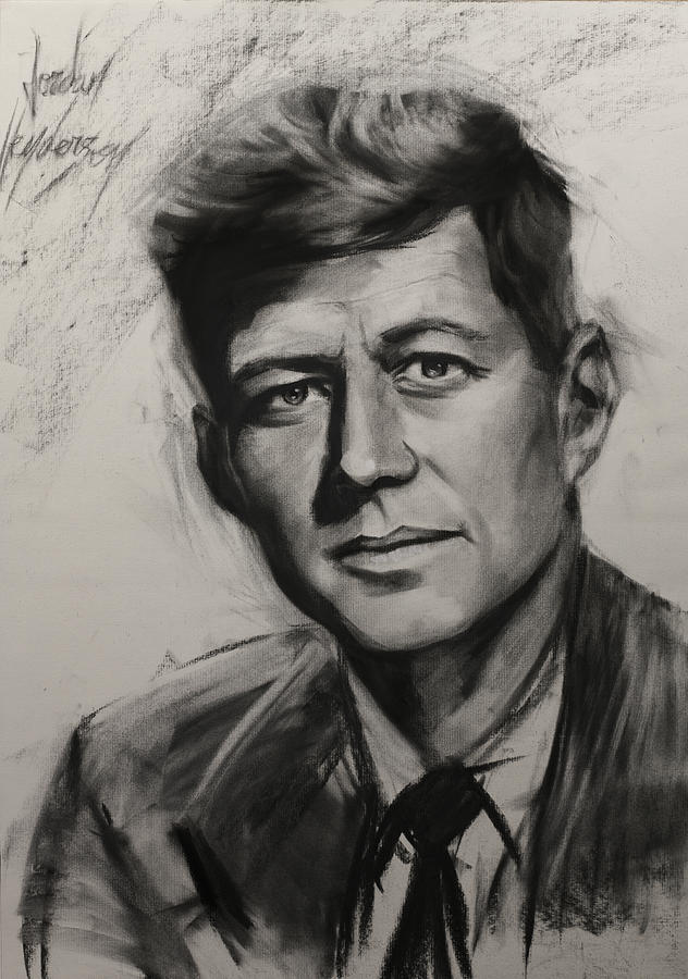 John F. Kennedy as Senator Drawing by Jordan Henderson
