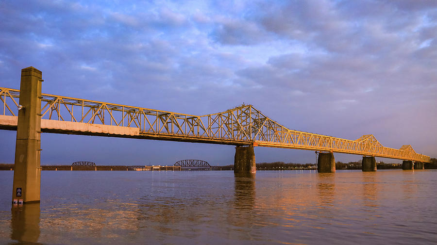 John F Kennedy Memorial Bridge Sunrise Photograph by Dan Sproul