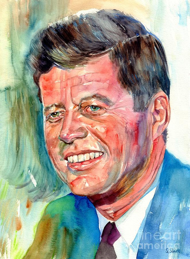 John F. Kennedy Painting Painting by Suzann Sines - Fine Art America