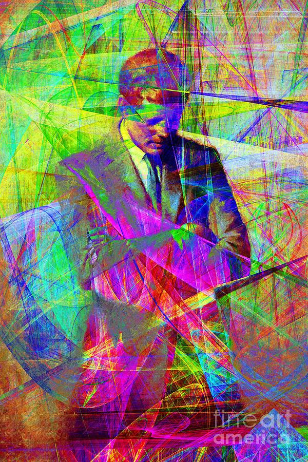 John Fitzgerald Kennedy JFK In Abstract 20130610v2 long Photograph by Wingsdomain Art and Photography