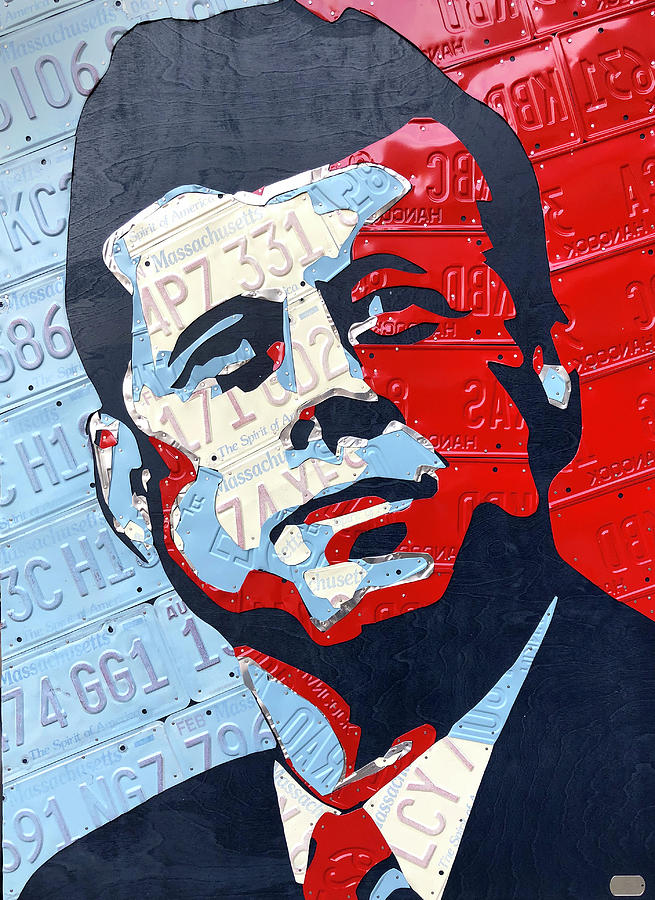 Portrait Mixed Media - John Fitzgerald Kennedy Presidential Portrait License Plate Art by Design Turnpike