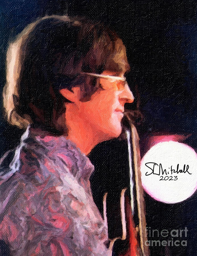 John Lennon #1 Painting by Steve Mitchell
