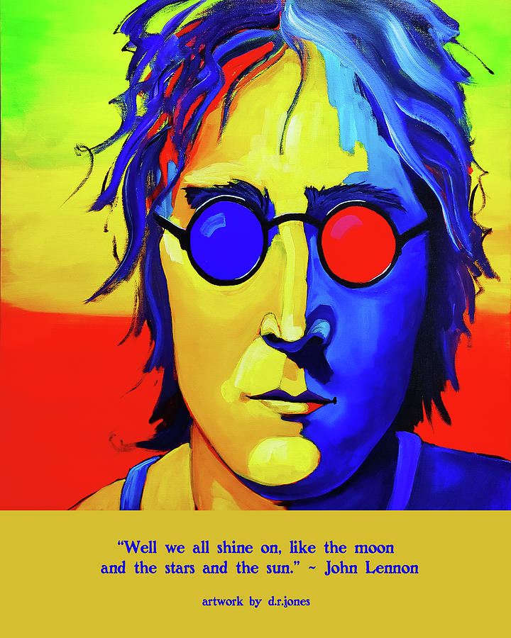 John Lennon, after Peter Max Painting by D R Jones
