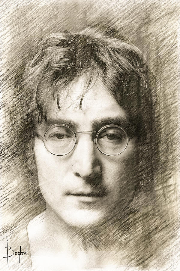 Drawing of John Lennon by naughtyowlking on DeviantArt