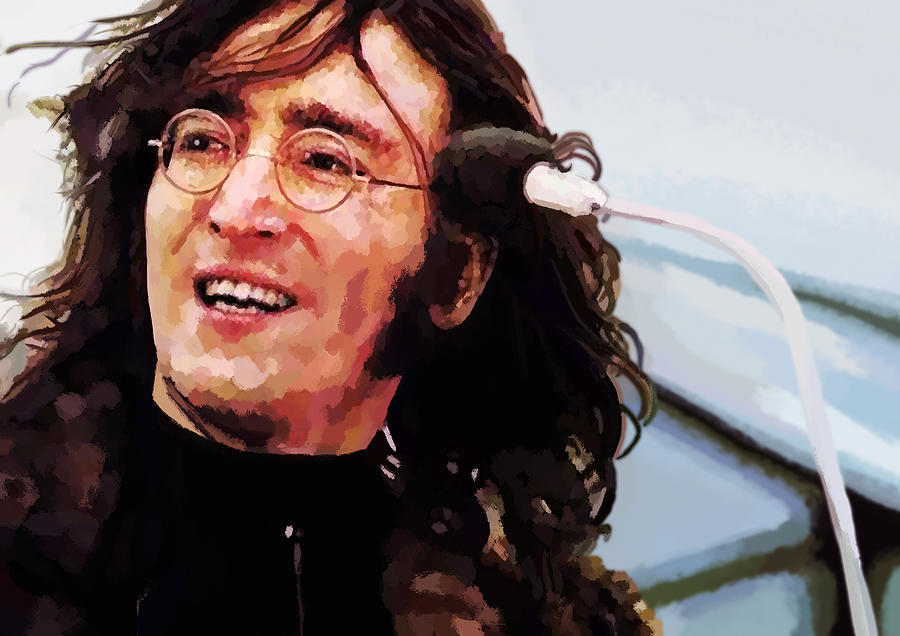 John Lennon Painting by Guerrilla Illustrations - Fine Art America