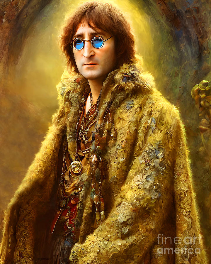 John Lennon Mixed Media - John Lennon Imagine 20230323d by Wingsdomain Art and Photography