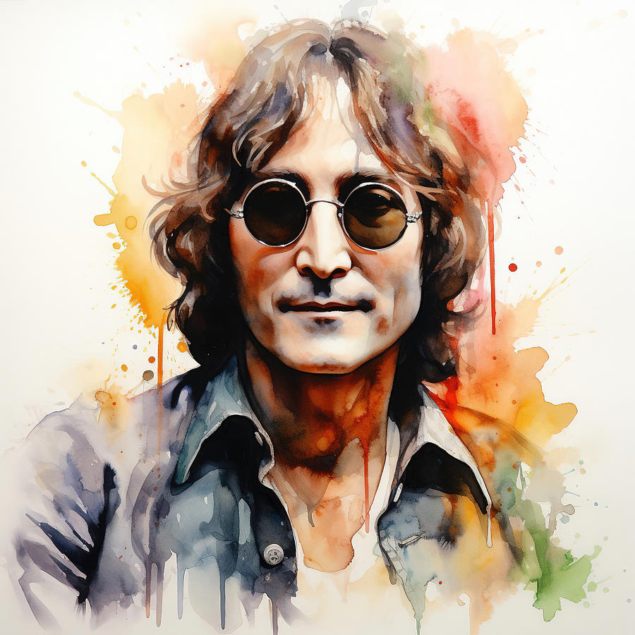 John Lennon In Watercolor Photograph