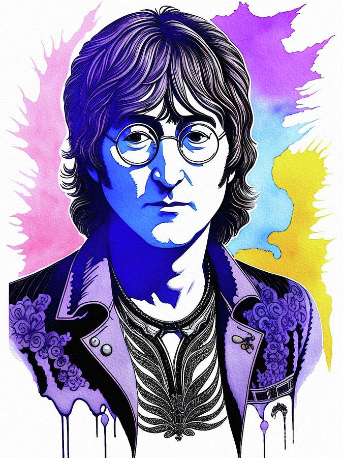 John Lennon, Music Legend Painting by Sarah Kirk - Fine Art America