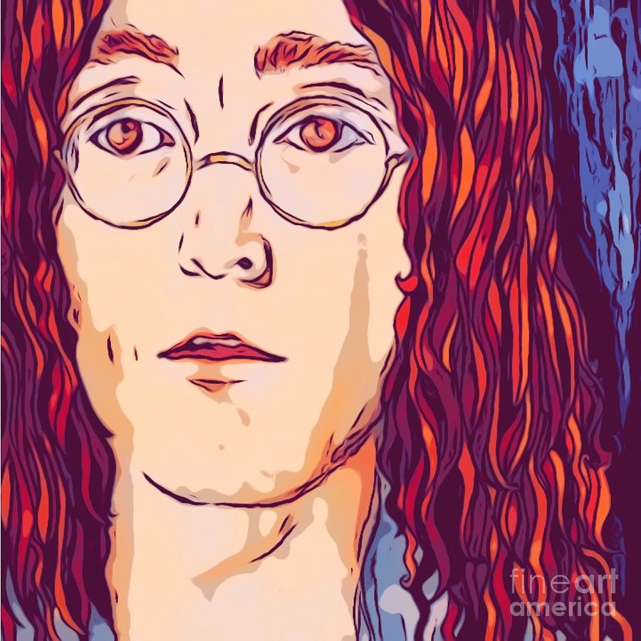 John Lennon Pop Art Mixed Media by Joan-Violet Stretch