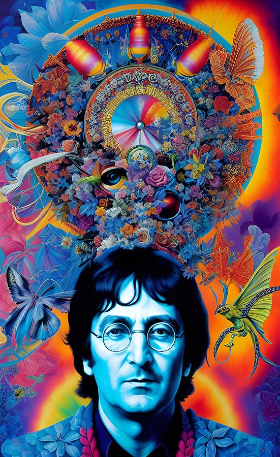 John Lennon - The Beatles - Famous Celebrities Flower Series - Version ...