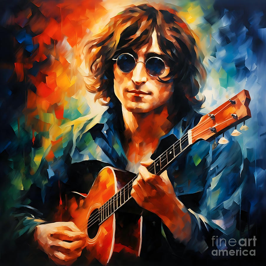 John Lennon Painting - John Lennon  The Beatles by Mark Ashkenazi